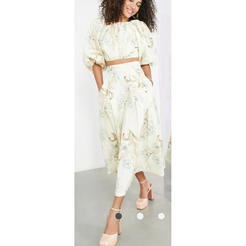 NWT Asos Midi "skirt in bloom" dress, sz4